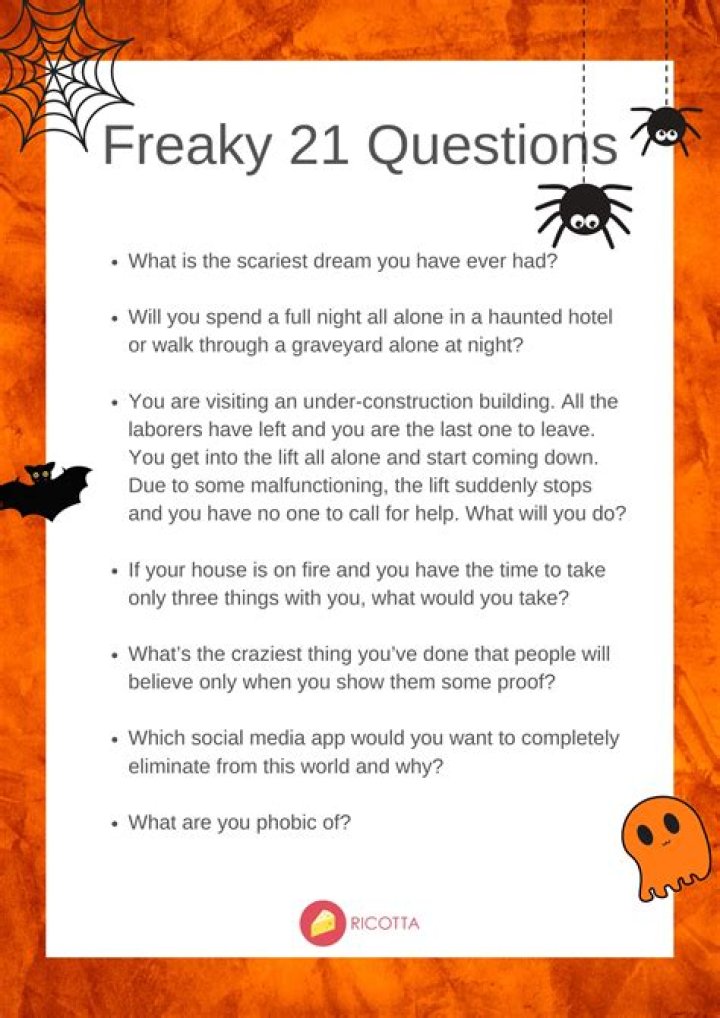 20 Freaky Question Game: Dare to Discover the Dark Side of Fun