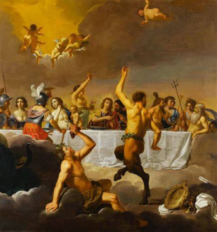 Feast of the Gods Painting: A Masterpiece Featuring Dionysus