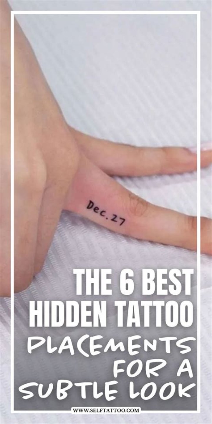 Hidden Tattoo Spots: Discover the Best Places to Get a Tattoo That Can Be Concealed