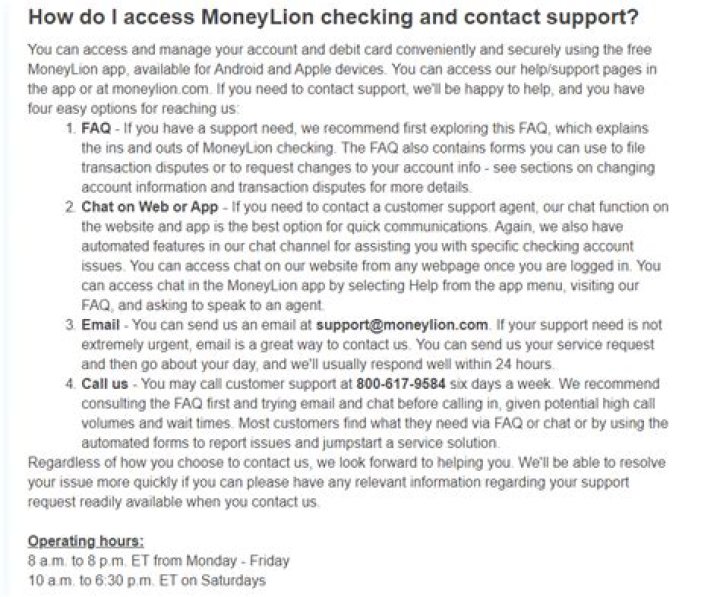 Moneylion Support: Get Help & Contact Info - All You Need to Know