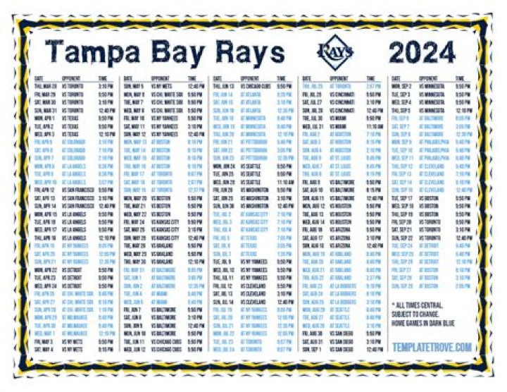 Tampa Bay Rays 2024 Schedule and Tickets: Your Ultimate Guide