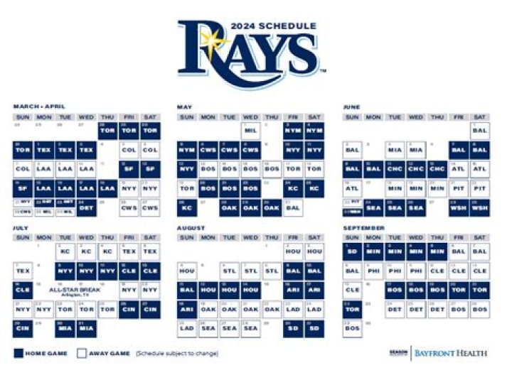 Tampa Bay Rays Baseball Schedule: A Comprehensive Guide for Fans