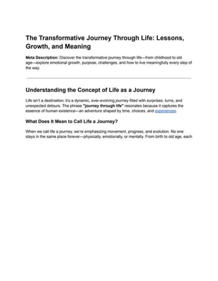 The Journey: Exploring Life&rsquo;s Adventures, Growth, and Meaning