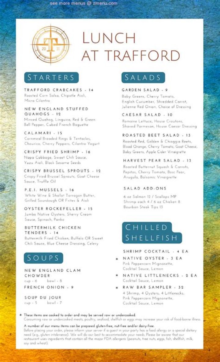 Trafford Warren RI Menu: A Culinary Journey to Remember
